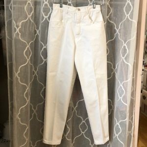 Gitano Jeans RARE VINTAGE 80’s-90’s Very High Waist White Denim Wedgie 12 EUC